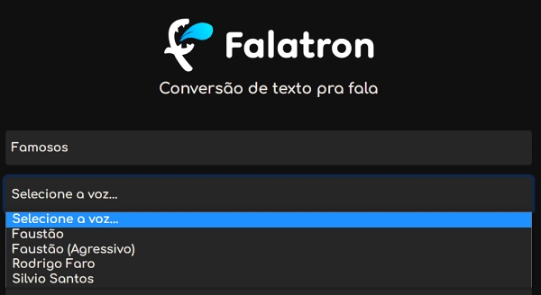 falatron Converter texto em áudio